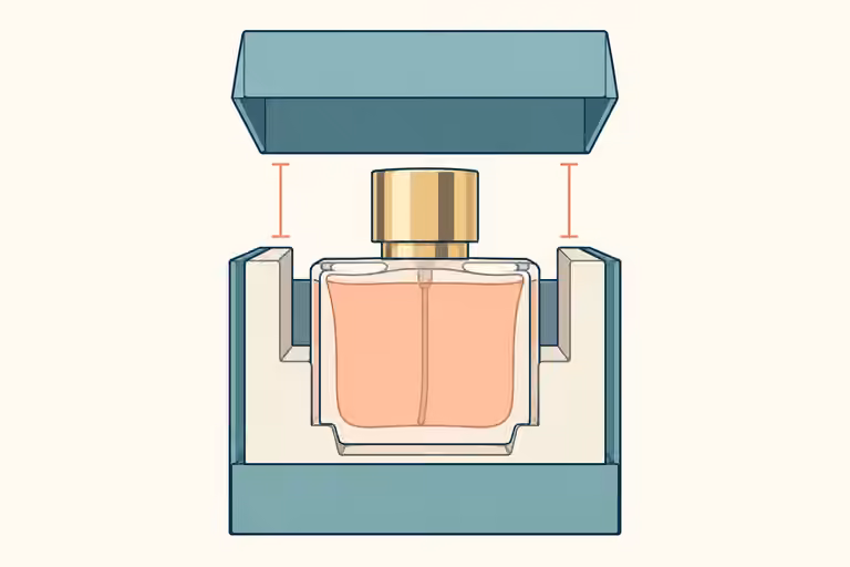 AI-generated concept of the assembled bottle and insert height below an open lid