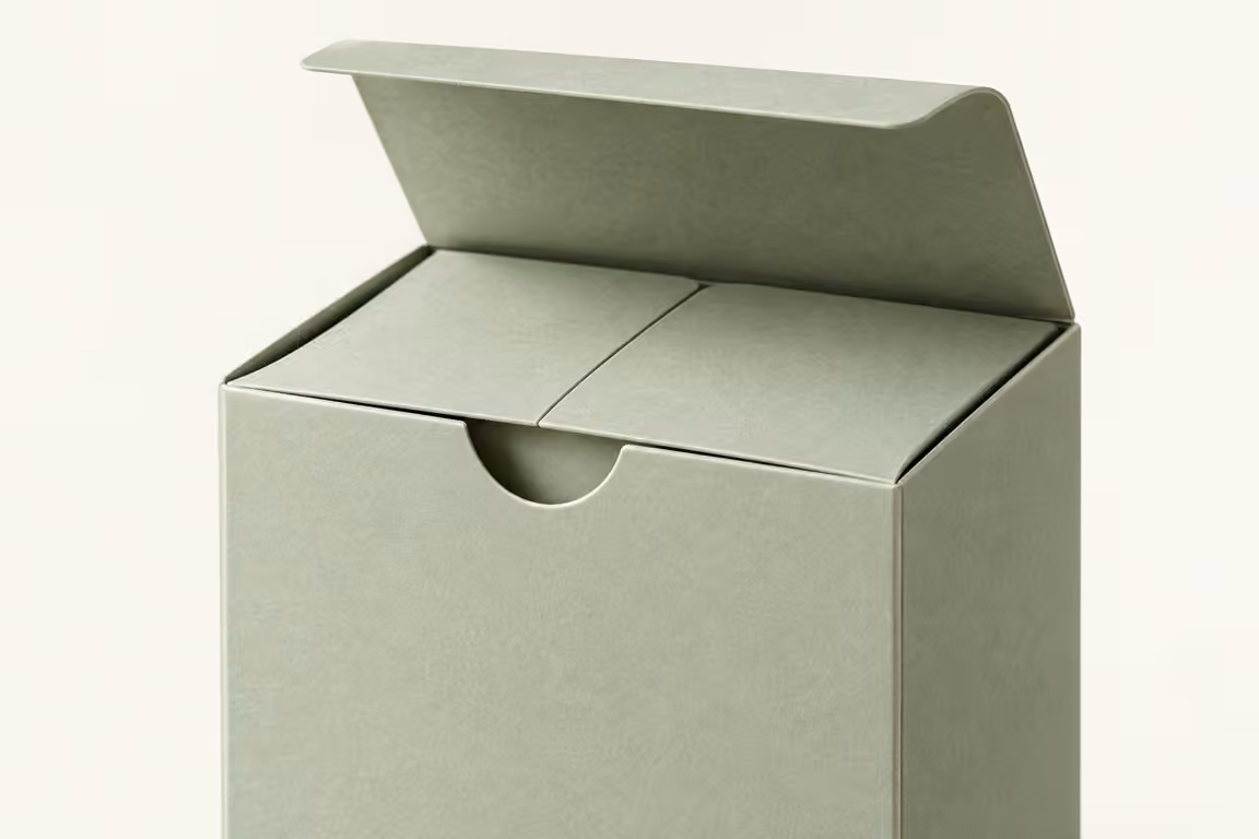 AI-generated concept of a carton opening edge and finger access notch