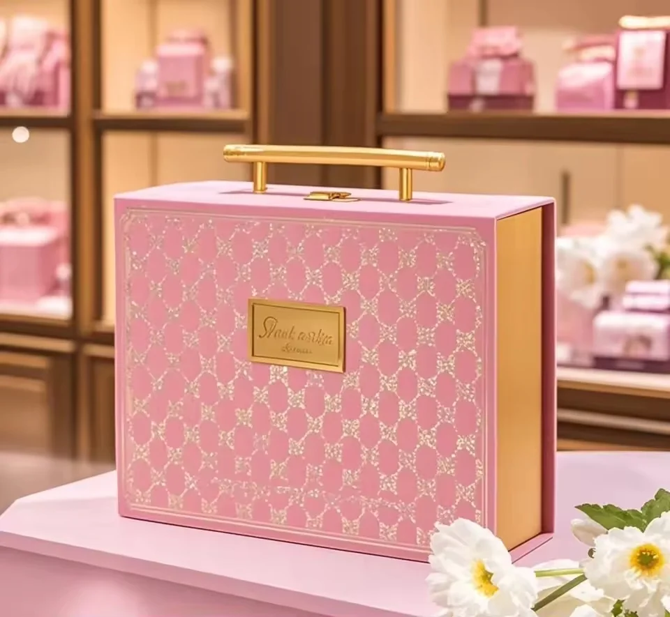 Suitcase Magnetic Gift Box with Carry Handle