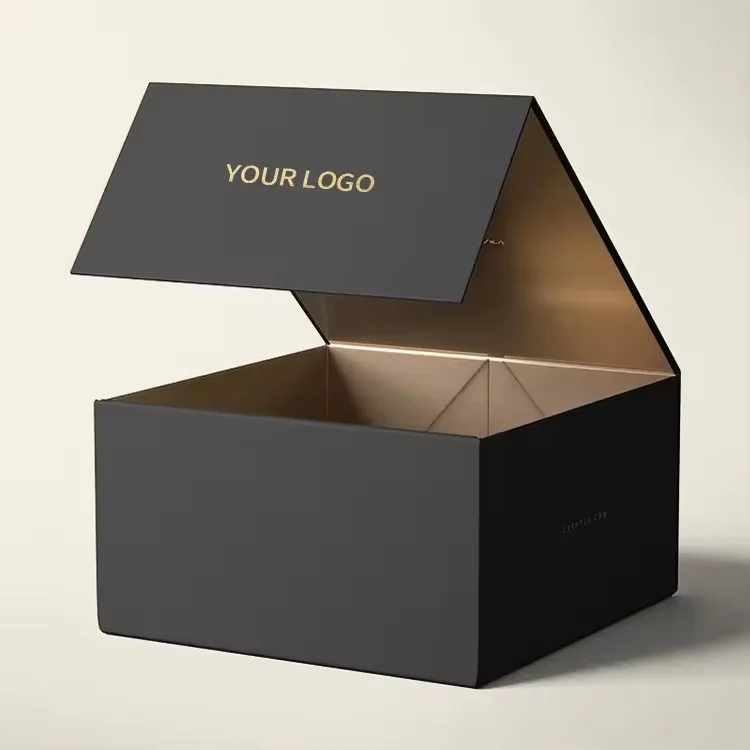 Black Hardcover Magnetic Gift Set Box
