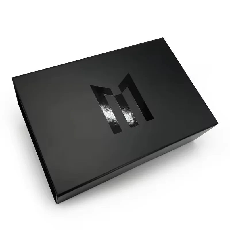 Black Magnetic T-Shirt Box with UV Logo