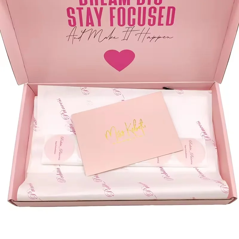 Pink Printed Clothing Shipping Box