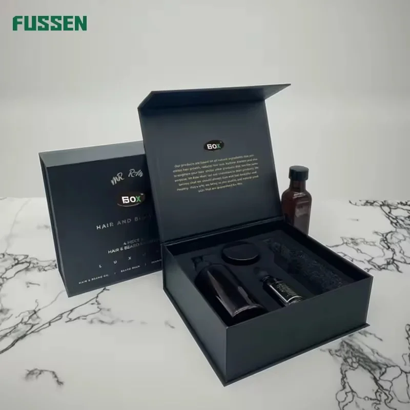 Black Magnetic Personal Care Box with Foam