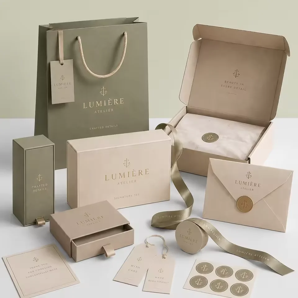 Magnetic Gift Set Box with Ribbon and Card