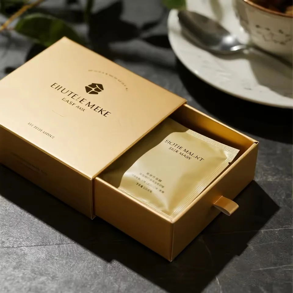 Embossed Facial Mask Drawer Set Box