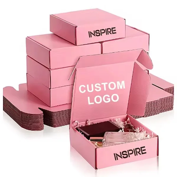Pink Cosmetic Postal Shipping Box