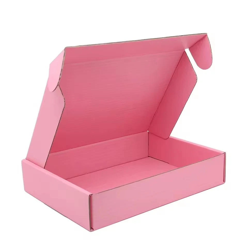 Pink Folding Corrugated Gift Mailer