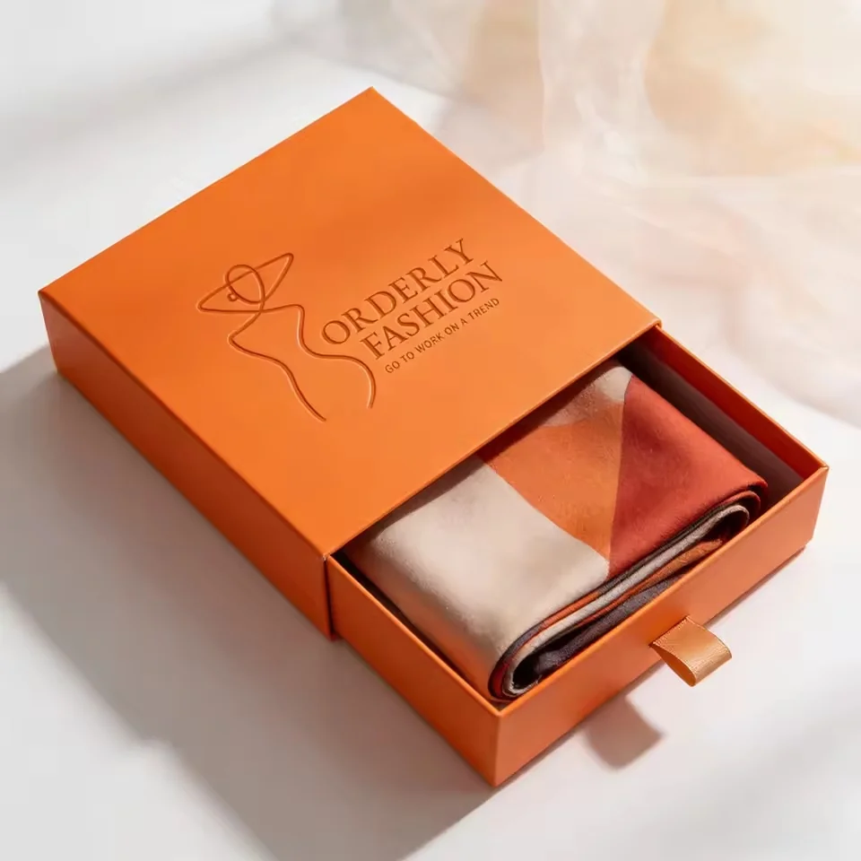 Debossed Drawer Box for Jewelry and Scarves