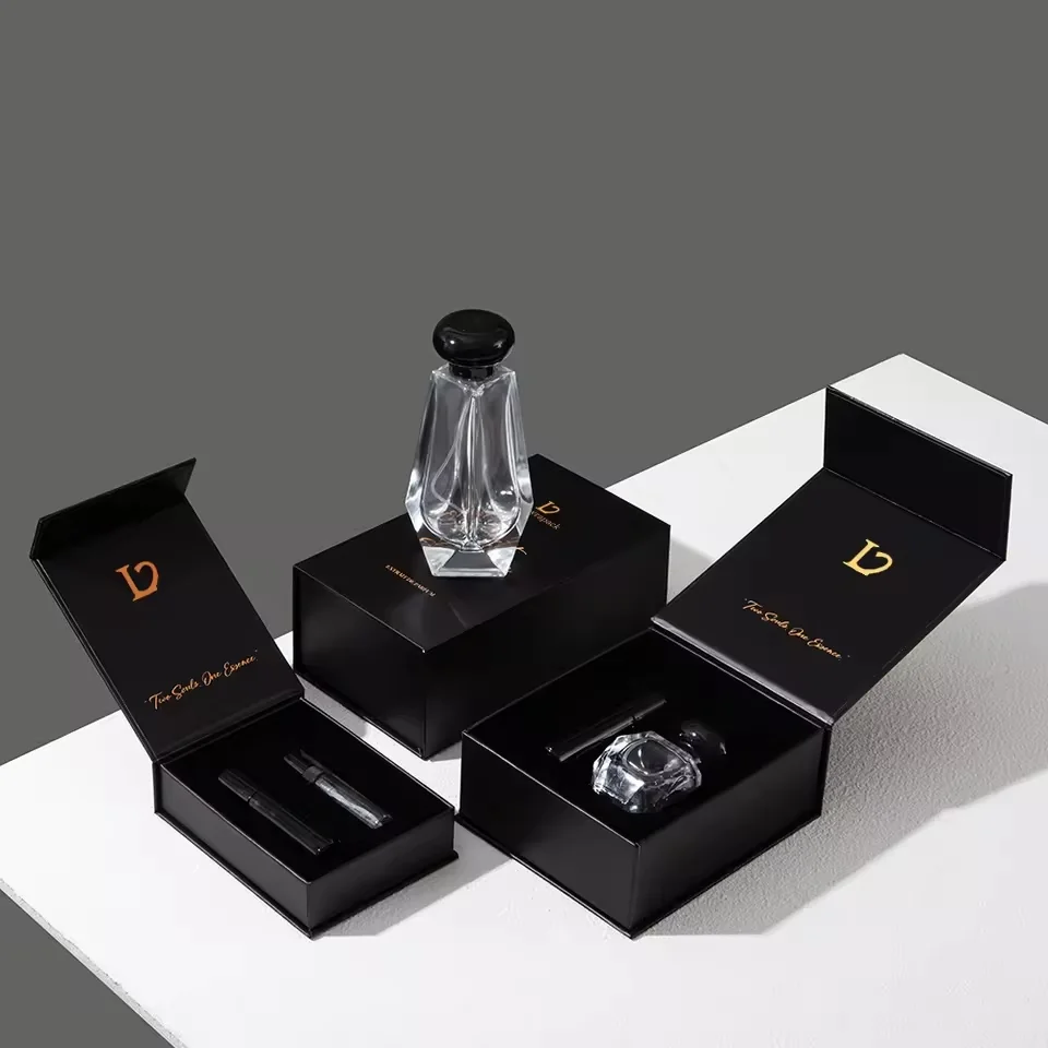 Foil Perfume Gift Box with Drawstring Bag