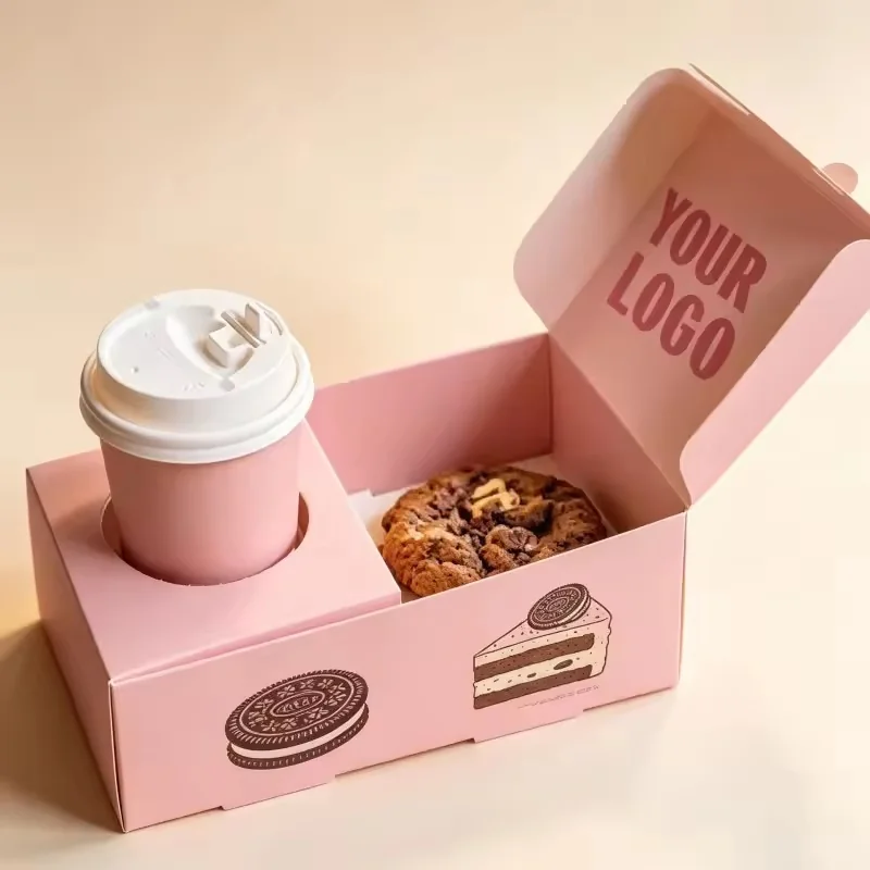 Folding Dessert Box with Coffee-Cup Arrangement
