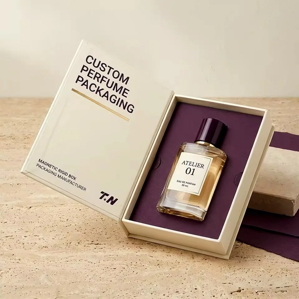 White Side-Opening Magnetic Perfume Box
